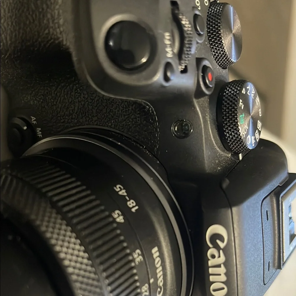 Canon Black Digital Camera with RF Lens
